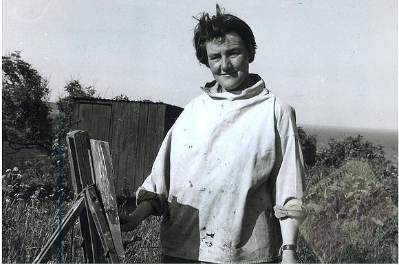 Joan Eardley at her Easel