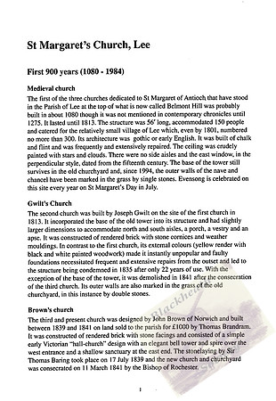 St Margaret's Church, Lee - Guide_001_Page_01